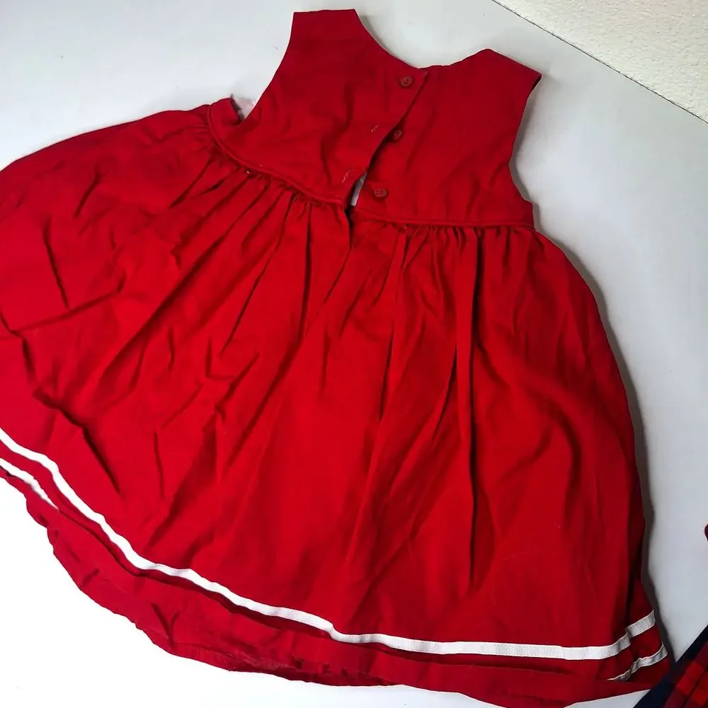 Janie and Jack Baby Lot 6-12m Dresses Plaid Holiday Outfit Sailor Sweater Romper